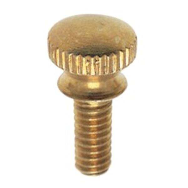 .4" 8/32 Solid Brass Burnished and Lacquered Flat Head Thumb Screws 1
