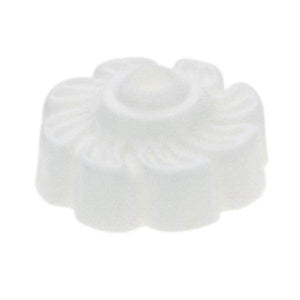 1/8 IP White Plastic Floral Design Lock-Up Caps with Pull Chain 1