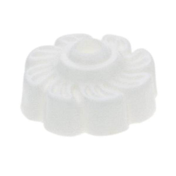 1/8 IP White Plastic Floral Design Lock-Up Caps with Pull Chain 1