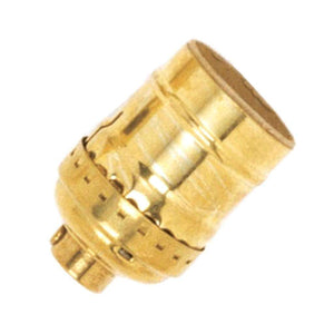 1/8 IPS Cap Polished Brass Short Keyless Socket 1