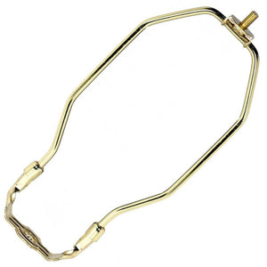 8" Heavy Duty Polished Brass Steel Lamp Harp 1