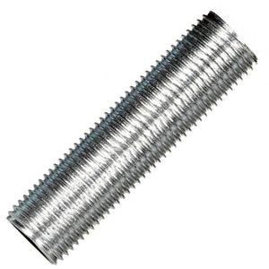 3.8" 1/8 IP Zinc Plated Silver Steel Nipple 1