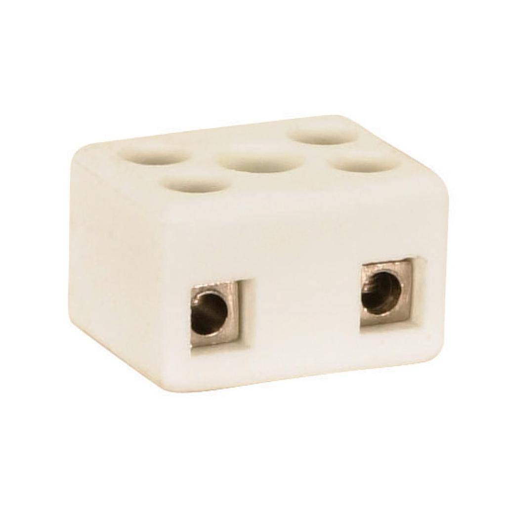 4 Terminal White Porcelain Two-Wire Connector 1
