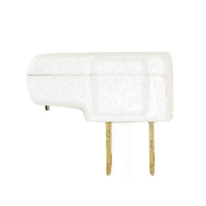 White Non-Polarized Quick Connect Flat Plug 1