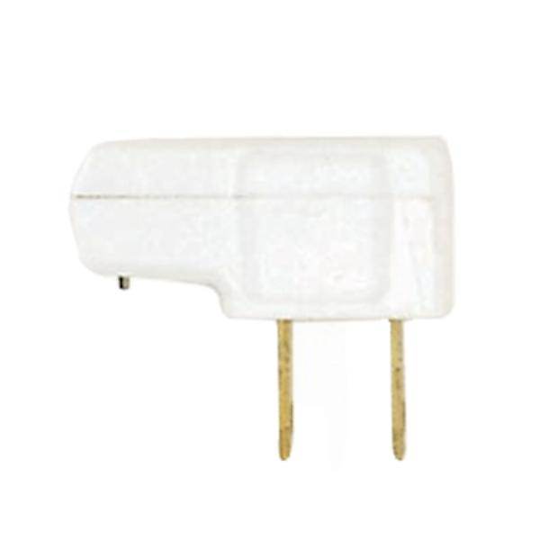 White Non-Polarized Quick Connect Flat Plug 1