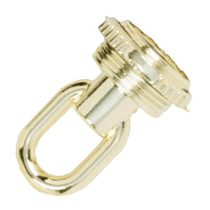 3/8 IP Brass Plated Screw Collar Loop With Ring 1