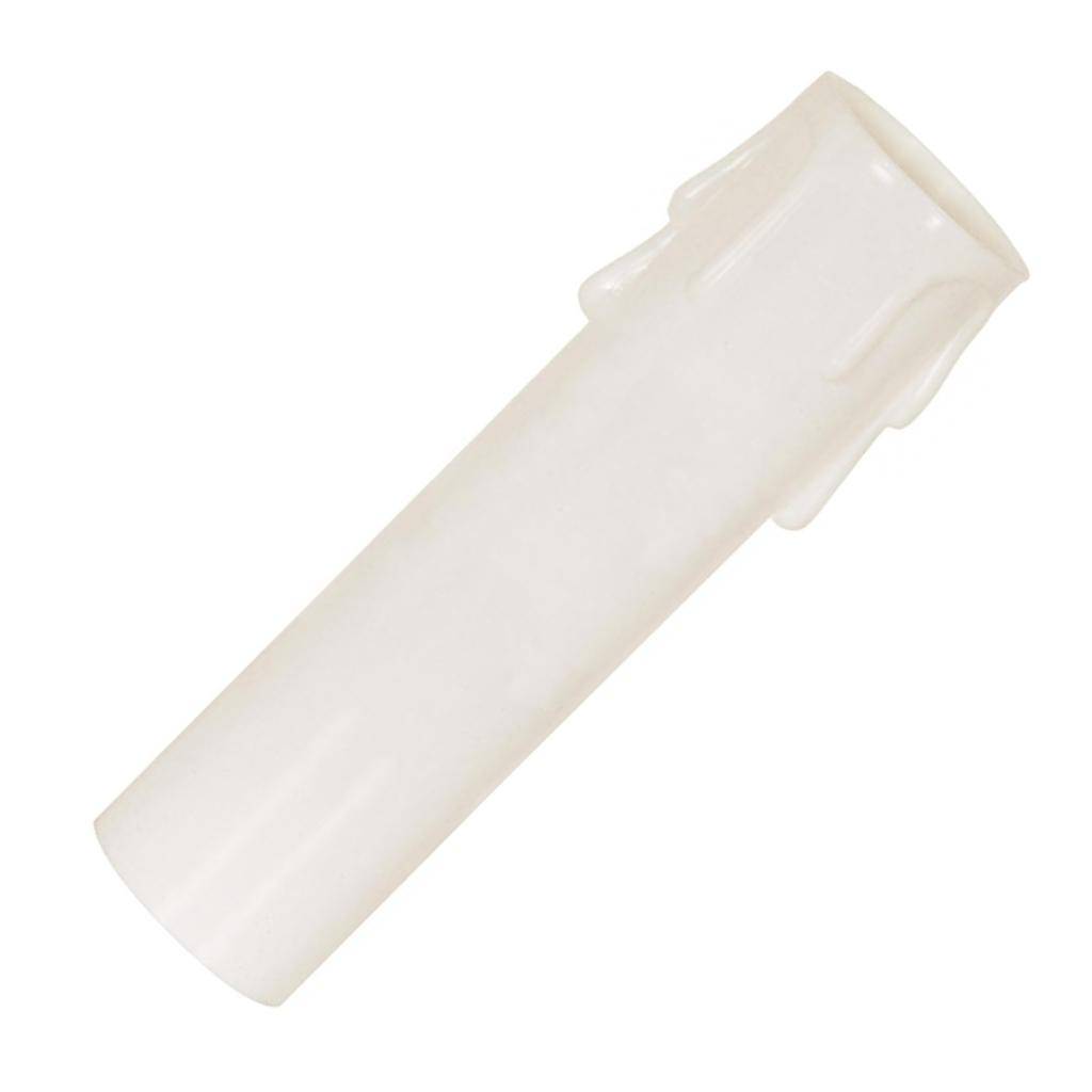 3" White Plastic Drip Candle Cover 1