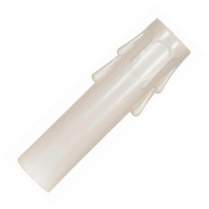 3.5" White Plastic Drip Candle Covers 1