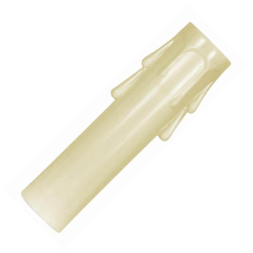 3.5" Ivory Plastic Drip Candle Covers 1