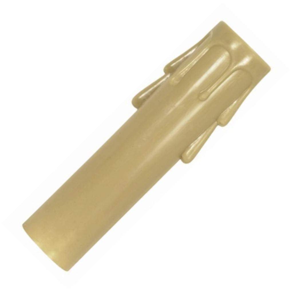 2.5" Antique Gold Plastic Drip Candle Covers 1