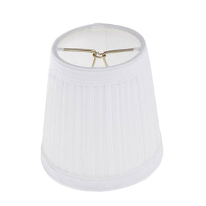 White Pleated Clip On Shade 1
