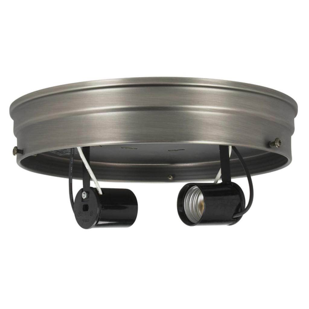 8" 2-Light Brushed Nickel Ceiling Pan 1