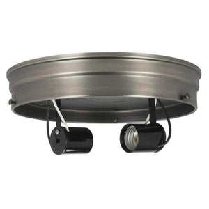 8" 2-Light Brushed Nickel Ceiling Pan 1