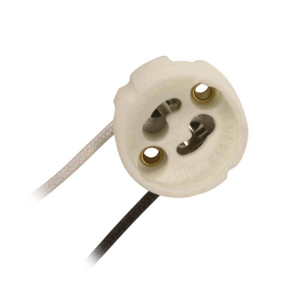 Round GU10 Base Halogen Socket with Mounting Holes 1