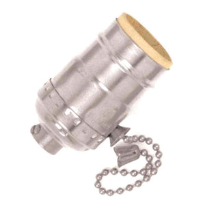 1/8 IPS Polished Nickel Medium Base On-Off Pull Chain Socket 1