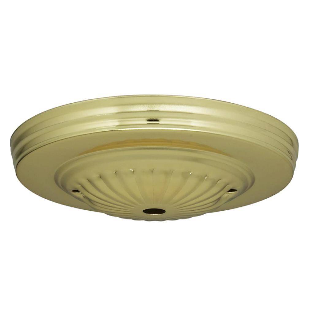 5" Brass Ribbed Canopy 1