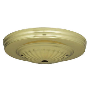 5" Brass Ribbed Canopy 1
