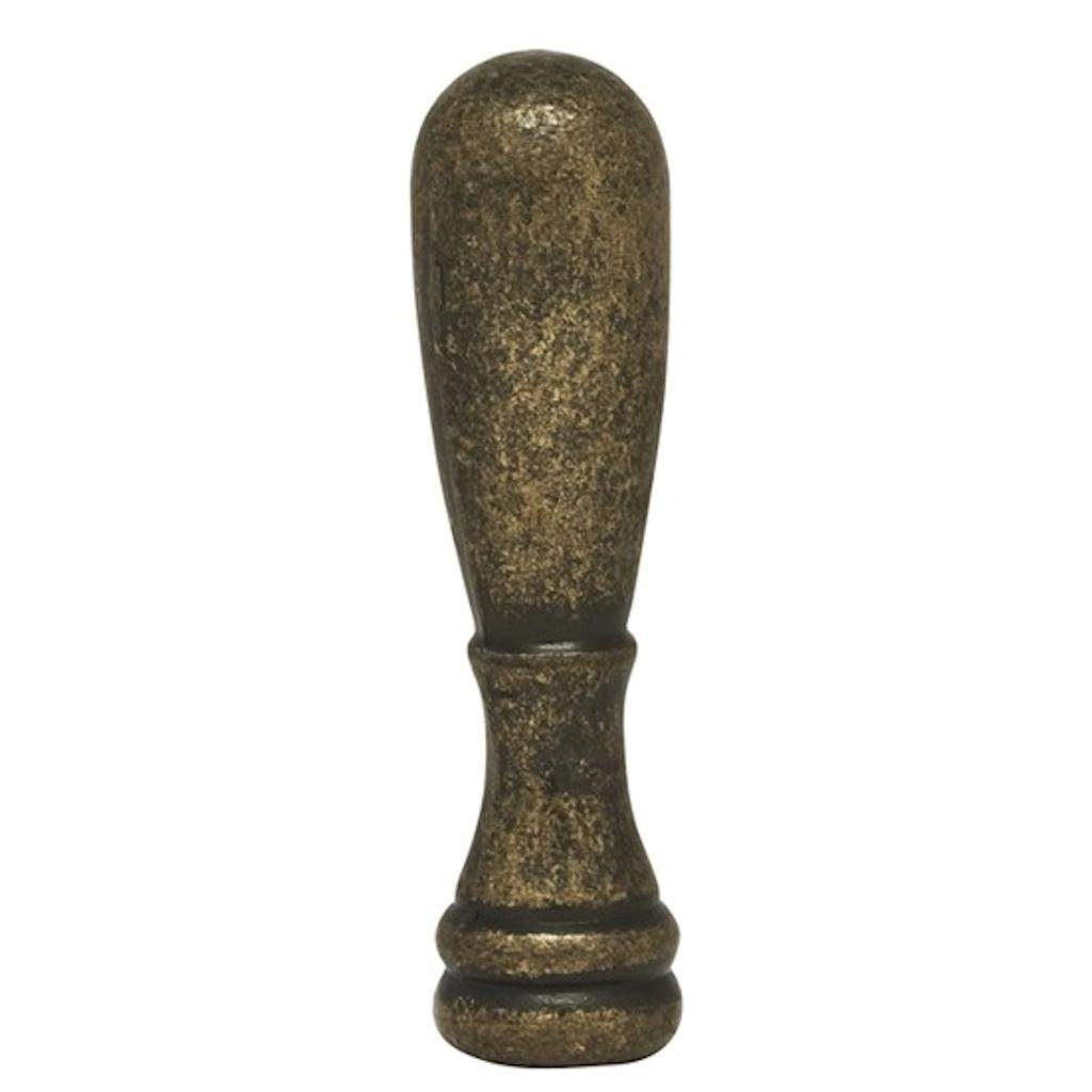 2" Antique Brass Bullet Finial 1