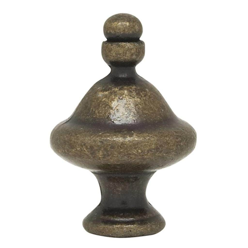 1.5" Antique Brass Pyramid Finial 1