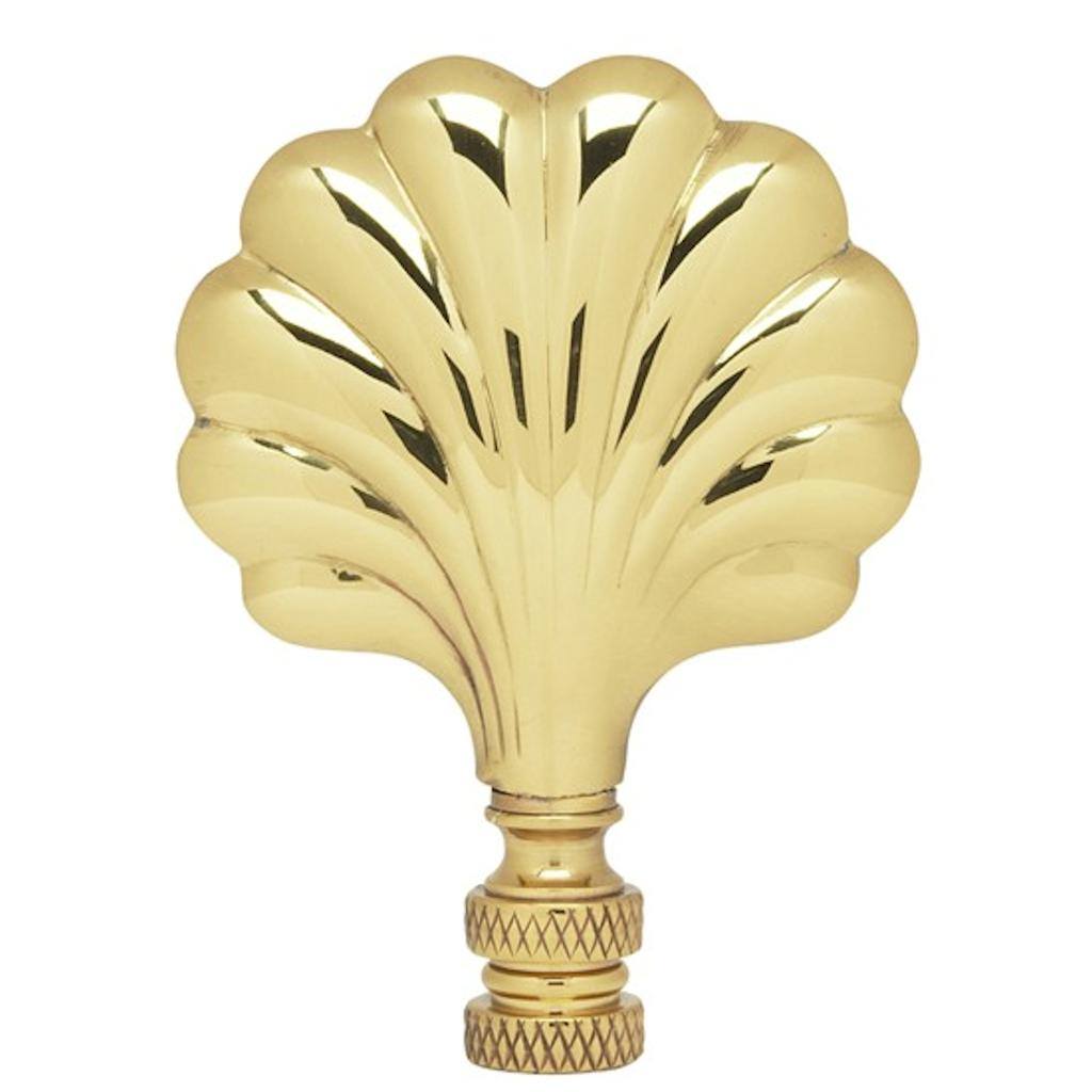 3" Fan Polished Brass Finial 1