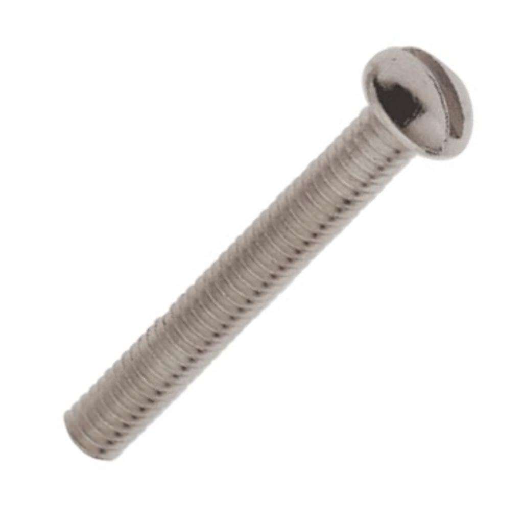 1.25" 8/32 Zinc Plated Steel Round Head Slotted Machine Screws 1