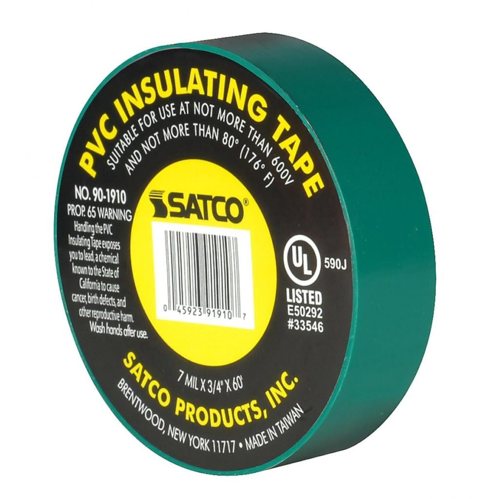 60' Green PVC Insulating Electrical Tape 1