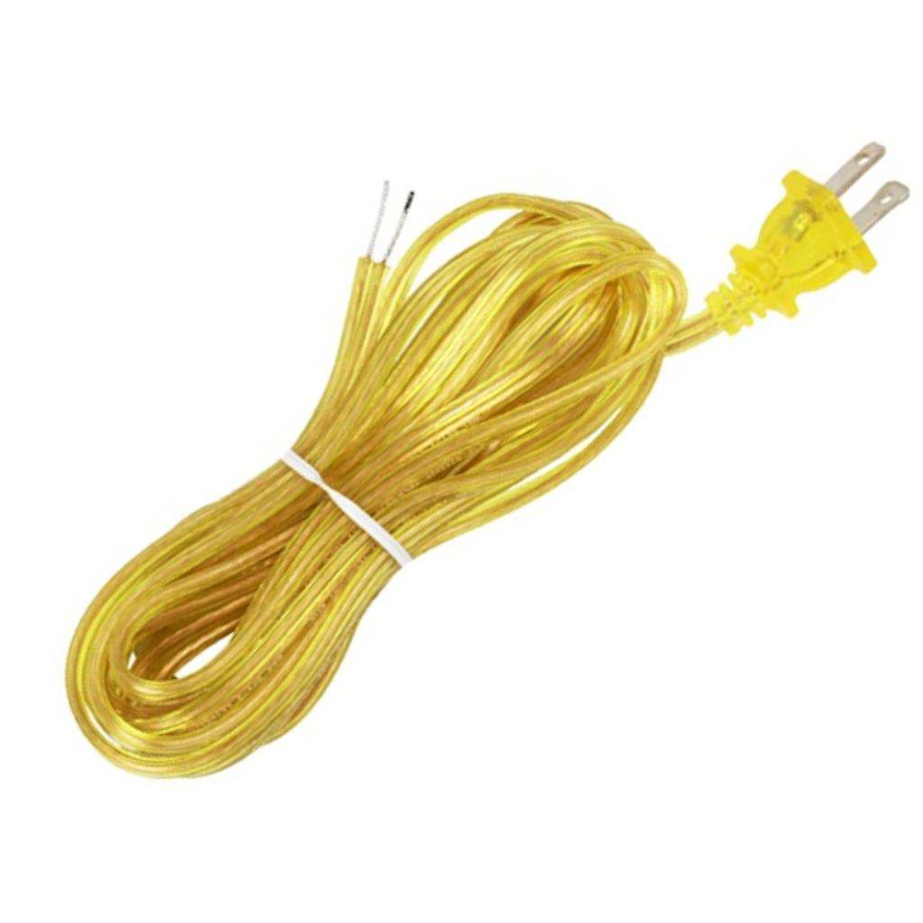 8' Clear Gold Molded Plug Cord 1