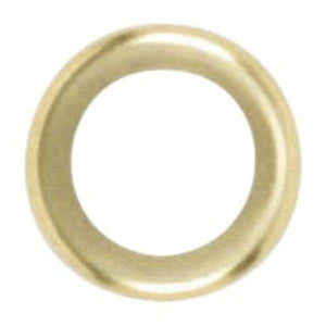 1/4 IP Slip Brass Plated Curled Edge Steel Check Ring 1