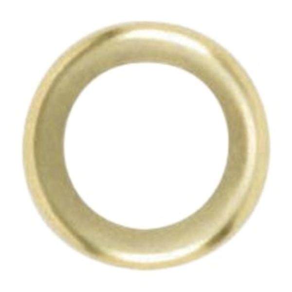 1/4 IP Slip Brass Plated Curled Edge Steel Check Ring 1
