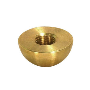 1.3" 1/8 Tap Unfinished Brass Half Ball 1