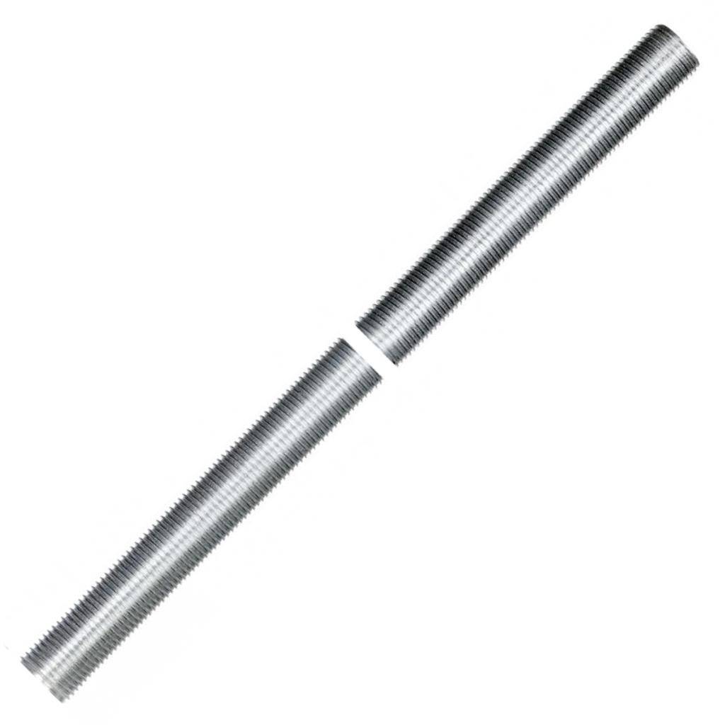 48" 1/8 IP Zinc Plated Silver Steel Nipple 1