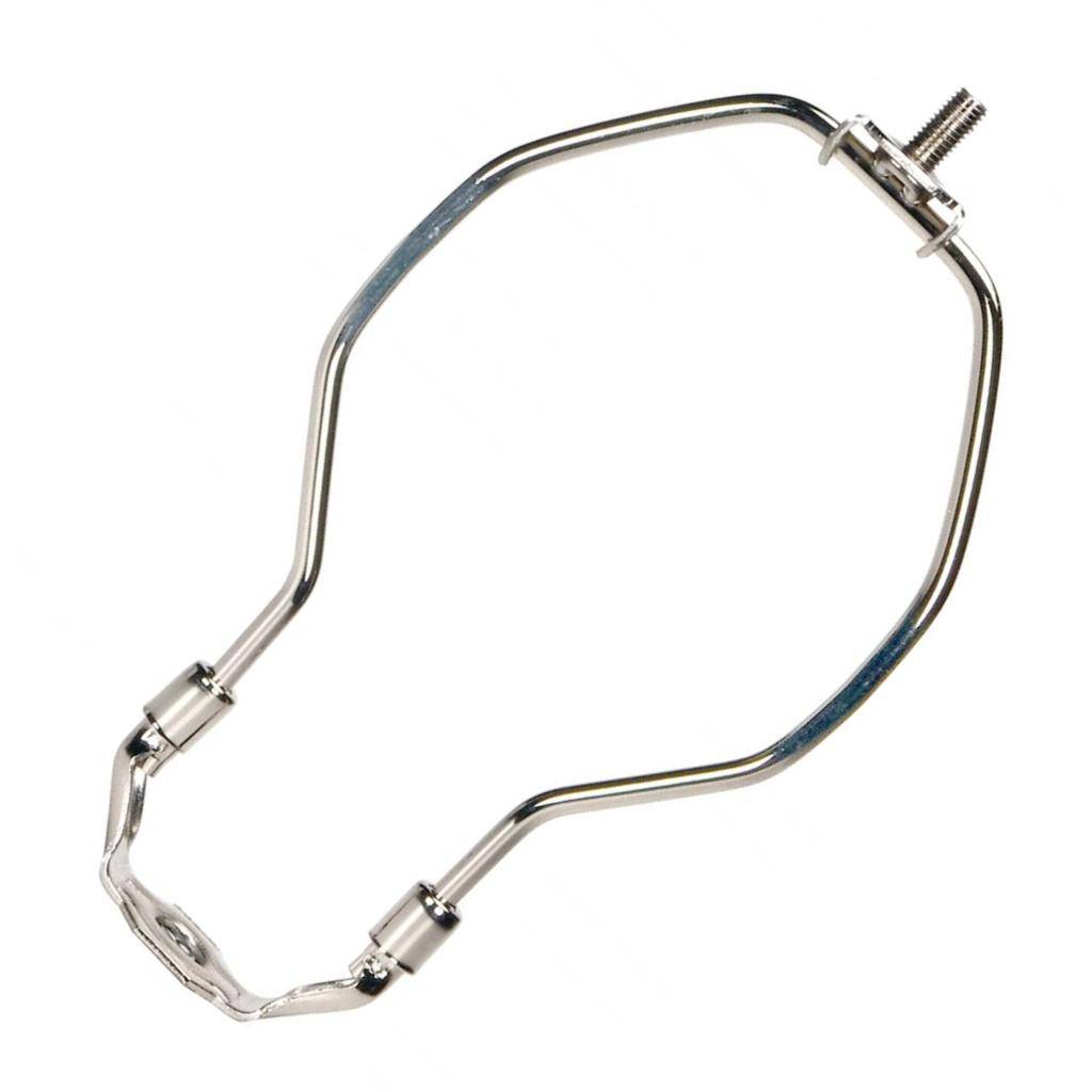 4" 1/8 IP Light Duty Polished Nickel Steel Lamp Harp 1