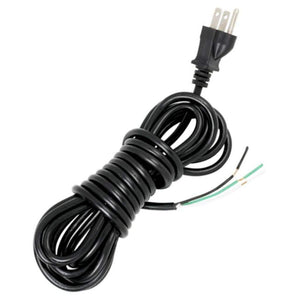 15' Black Heavy Duty 3 Prong Molded Plug Cord 1