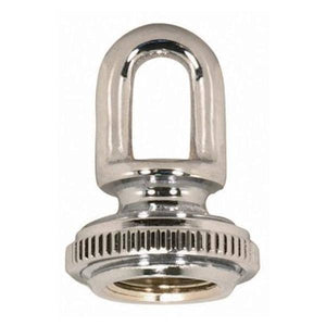 3/8 IP Cast Brass Polished Chrome Screw Collar Loop with Ring 1
