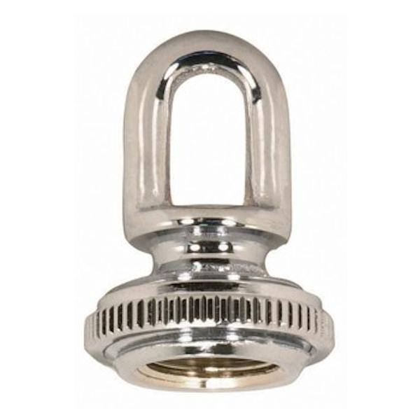 3/8 IP Cast Brass Polished Chrome Screw Collar Loop with Ring 1