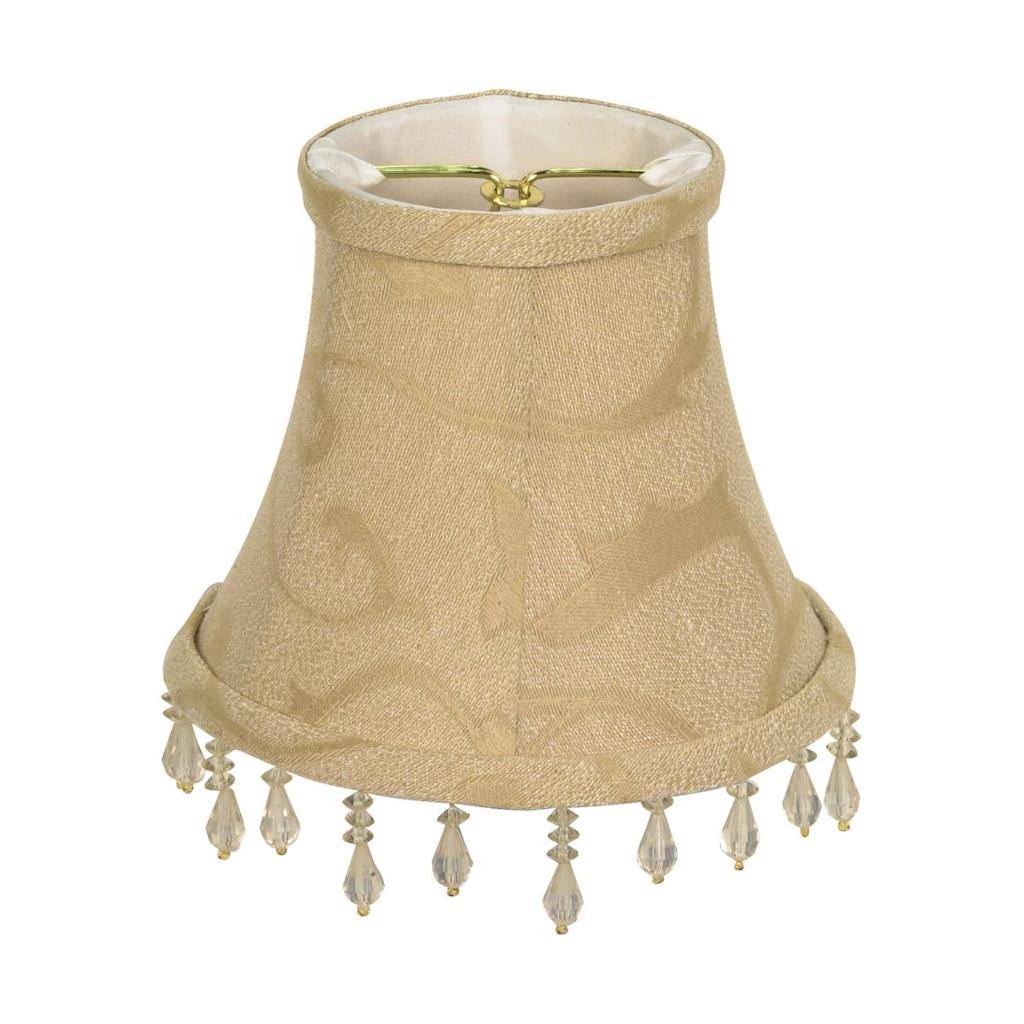 Beige Beaded Floral Clip On Shade 1