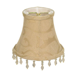 Beige Beaded Floral Clip On Shade 1