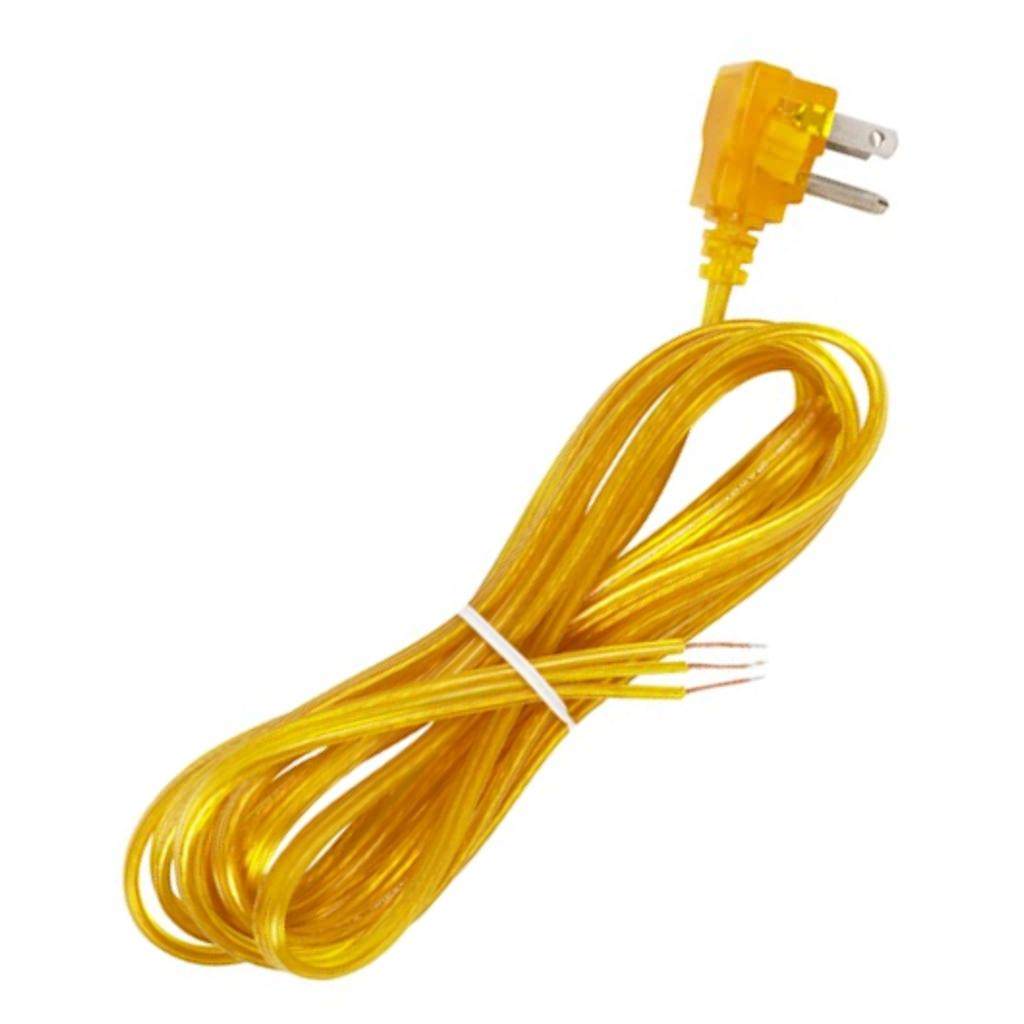10' Clear Gold Flat Molded Plug Cord 1