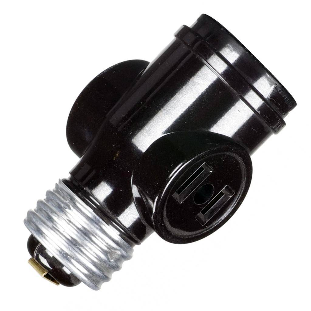 2.8" 660 watt 125 volt Medium Base Black Keyless Current Tap 1