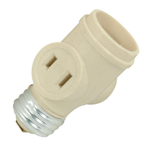 125 volt Medium Base Ivory Keyless Current Tap 1
