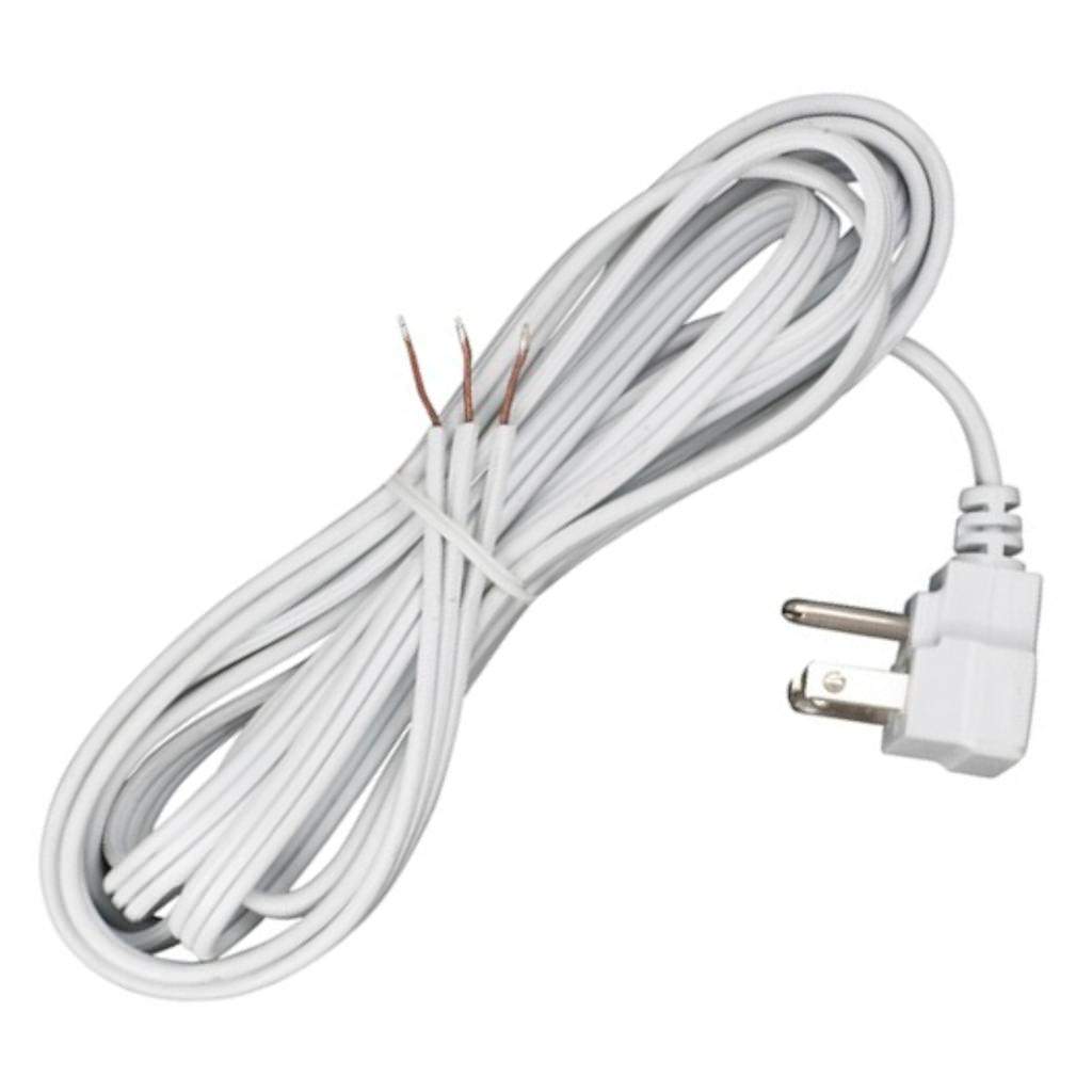 10' White Flat Molded Plug Cord 1