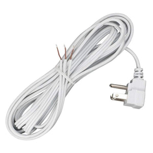 10' White Flat Molded Plug Cord 1