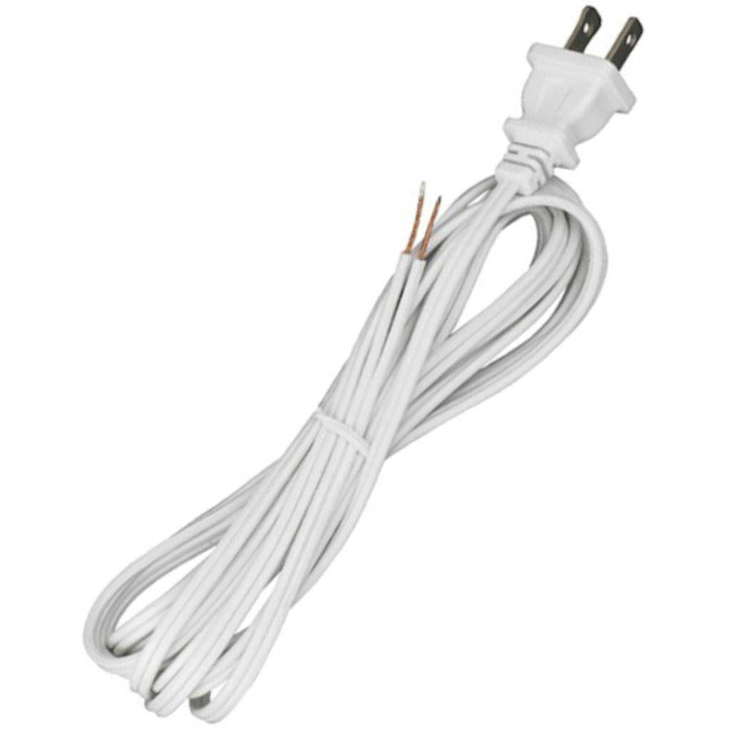 10' White Molded Plug Cord 1