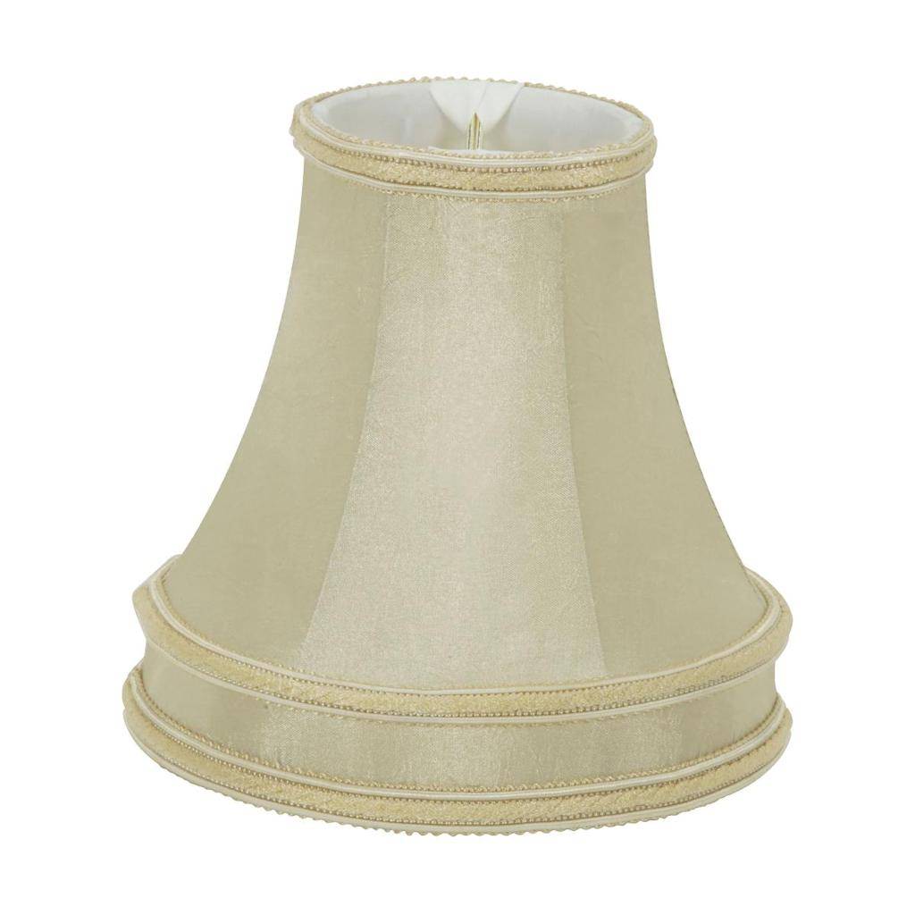 5.5" Beige Leather Look Clip On Shade 1