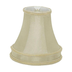5.5" Beige Leather Look Clip On Shade 1