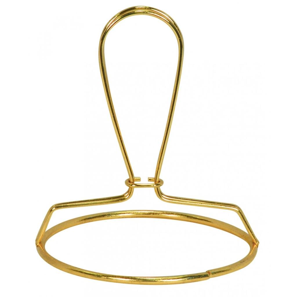 3" Brass Plated Steel Bulb Clip 1