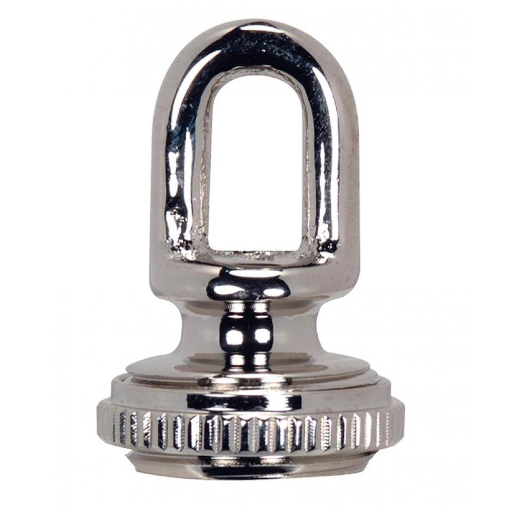1.8" 1/4 IP Polished Nickel Brass Screw Collar Loop 1