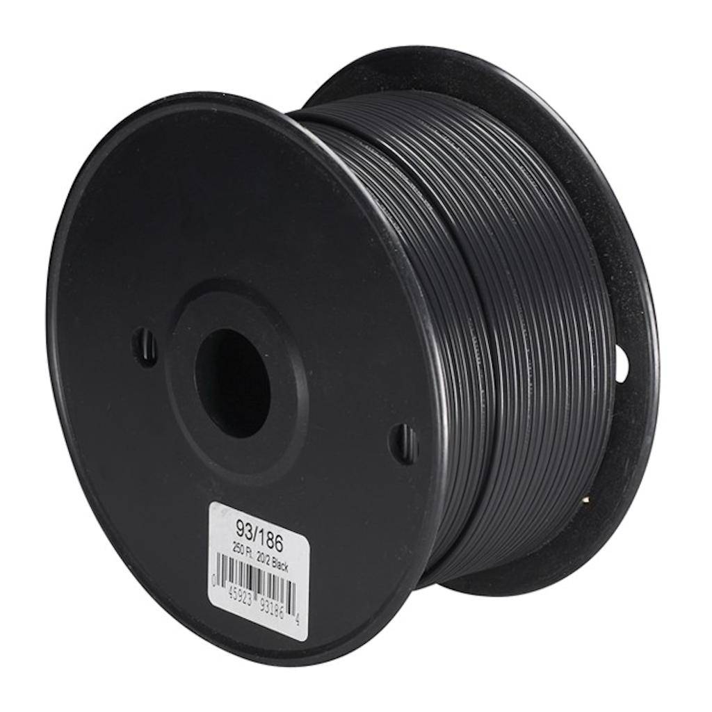 250' Black 20/2 PLT Wire Spool 1