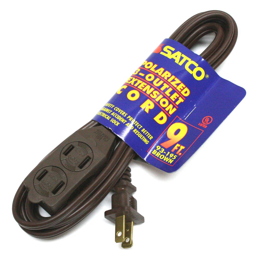 9' Brown Extension Cord 1