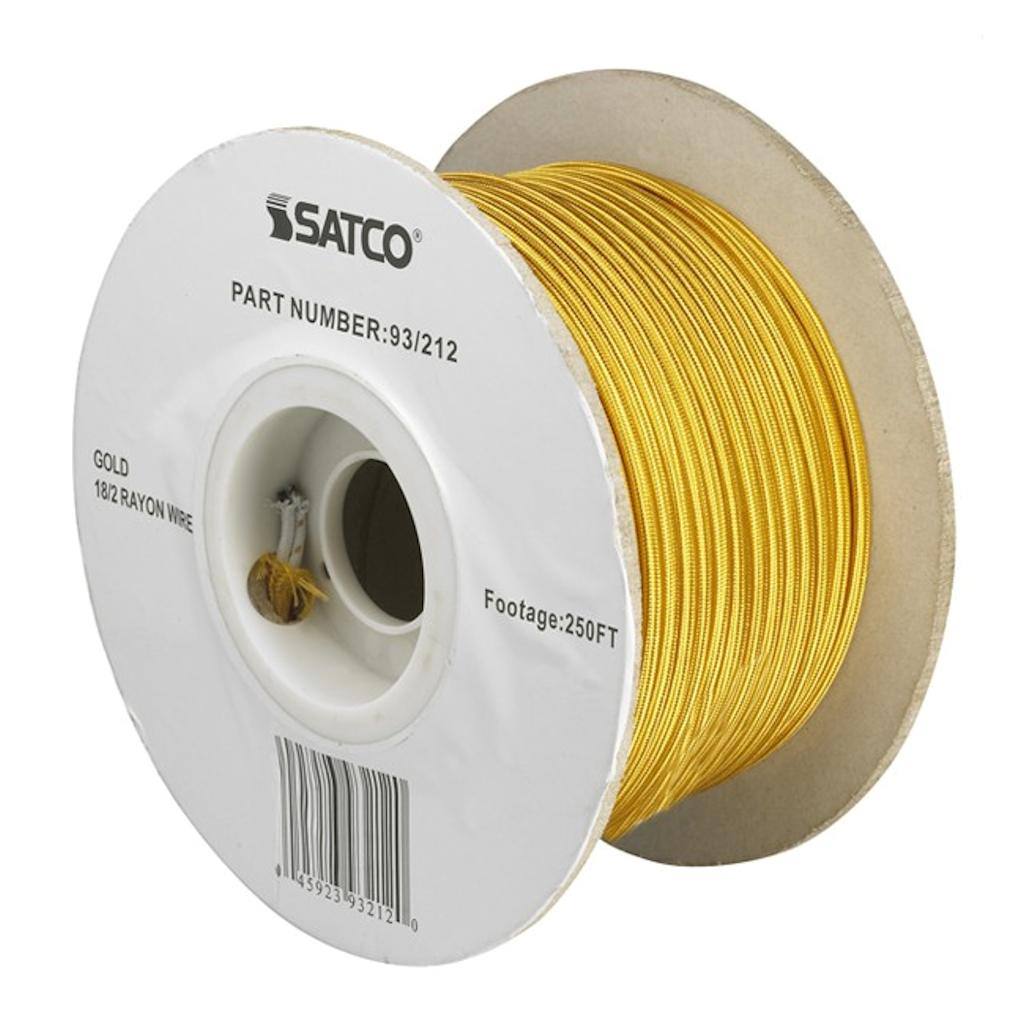 250' Gold 18/2 Rayon Braid Wire Spool 1